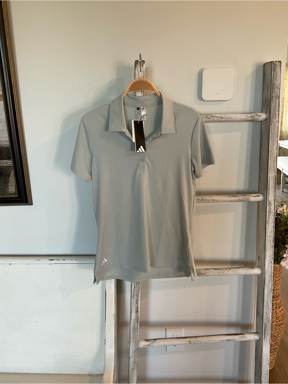 Women's Adidas Go To Primegreen V Neck Short Sleeve Golf Polo Size Medium New